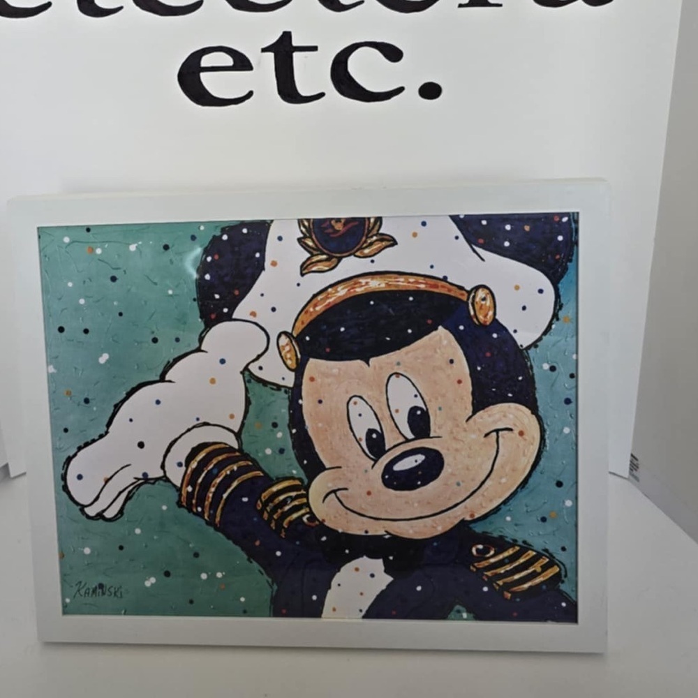 Captain Mickey Disney Cruise Line 25th Anniversary DCL Framed Lithograph Print